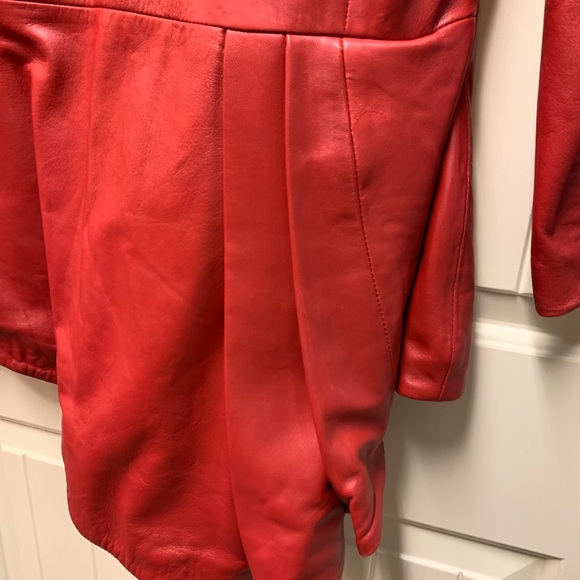 Fabulous Red sheep leather jacket - Picture 6 of 7